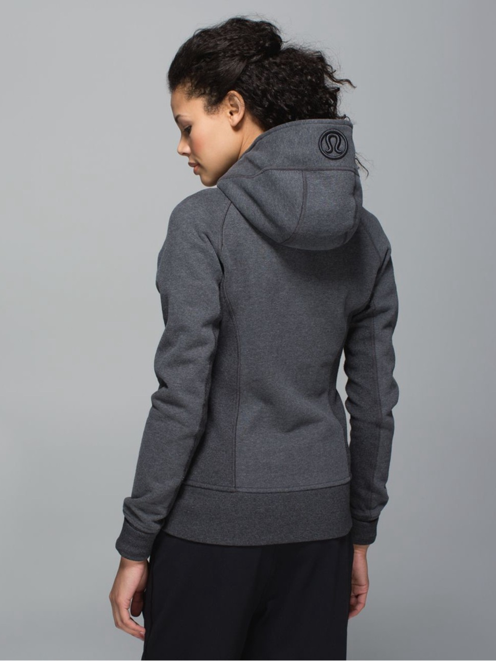 Lululemon Scuba Full Zip Heather Charcoal Hoodie M 8 GUC